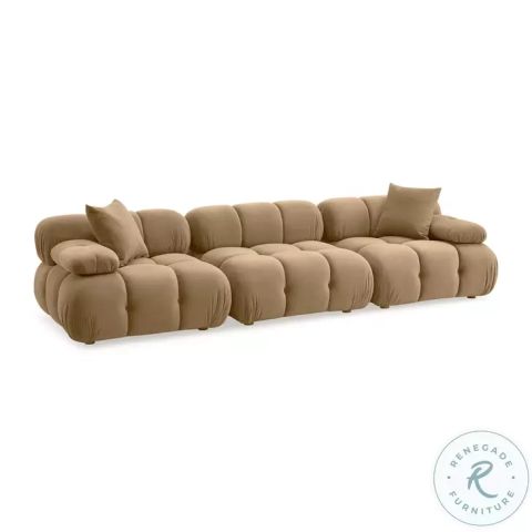 Calliope Cafe Au Lait Performance Velvet Modular Sofa From Tov ... within Calliope Cafe Au Lait Performance Velvet Modular Armless Chair