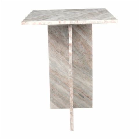 Cecil Contemporary Natural Marble Handmade T-Shaped End Table, 14X 14X ... inside Marble's Role in Creating Statement Furniture Pieces
