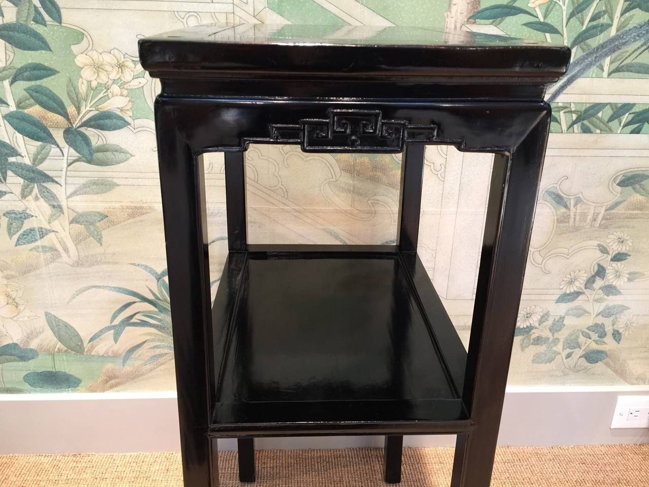 Chinese Black Lacquer Pedestal Tables At 1Stdibs intended for Mastering the Techniques of Black Lacquer Wood Artistry