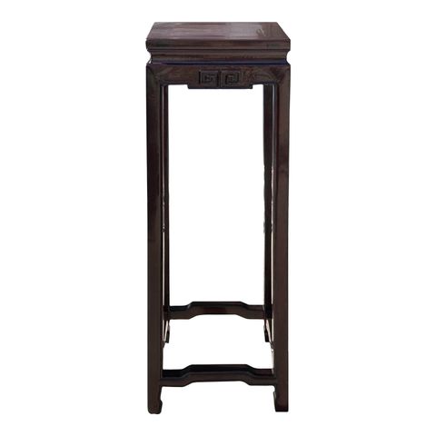 Chinese Oriental Square Burgundy Brown Plant Stand Pedestal Table ... within Oriental Square Red Brown Mahogany Stain Plant Stand Pedestal Table Hws1628