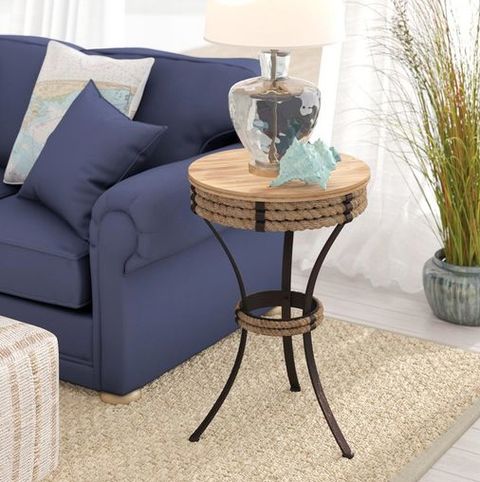 Coastal & Nautical Accent, Side & End Tables within How Seagrass Elements Transform Interior Spaces