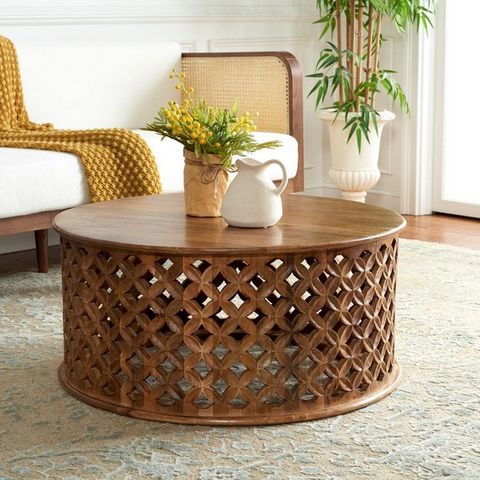 Cof5300B Coffee Tables - Furniture By Safavieh throughout Safavieh Couture Madelynn Round Wood Accent Table, Natural