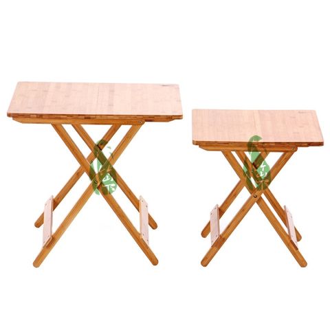 Coffee Tables Bamboo Folding Tables And Chairs Eat... – Grandado in Vidaxl Foldable Side Table Folding Coffee Square End Table Solid Wood Walnut