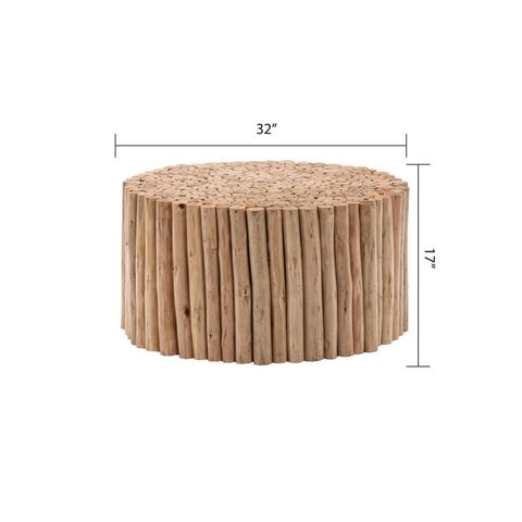 Corrigan Studio® 32" Natural Wood Round Coffee Table, Tree Stump Accent ... for How Tree Stump Tables Bring Natural Warmth to Modern Interiors