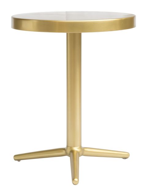 Derbel Brass 3-Legged Metal Base Accent Table | Round Accent Table ... throughout Functional aesthetics in contemporary living spaces