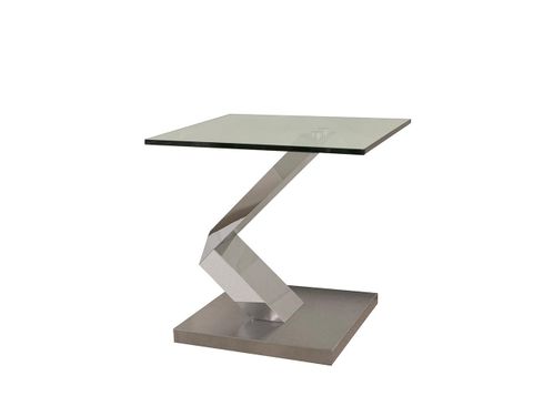 Distinctive Glass Coffee Table Vetro By Sharelle - Mig Furniture regarding Modern Vetro Side Table White Leatherette Finish Stainless Steel Base