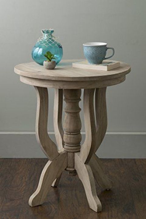 East At Main Boyd Brown Rubber Wood Round Accent Table, (24X24X28 ... regarding Choosing the right materials for durable home furnishings