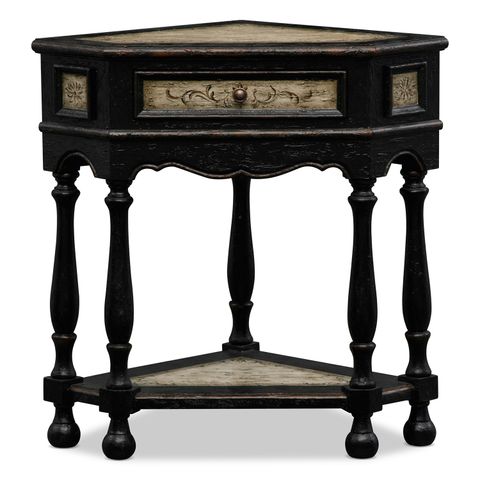 Elegant Small Corner Accent Table With Drawer Etlana Hooker Storage ... regarding The Story Behind Reclaimed Wood in Moroccan Accent Tables