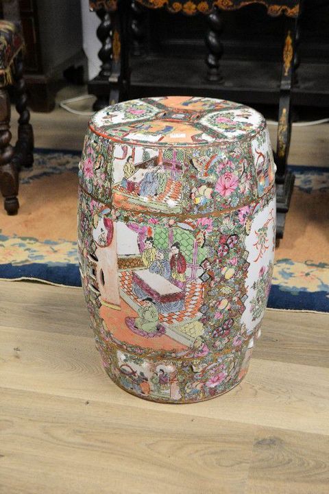 Famille Rose Porcelain Drum Garden Stool - 48Cm - Ceramics - Chinese ... within Authenticity Tips for Identifying Genuine Famille Rose Porcelain Pieces