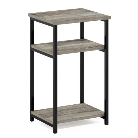 Furinno Just 3-Tier Industrial Metal Frame End Table With Storage ... with regard to Real-World Testing of Furinno's Simplistic Metal Frame Furniture Design