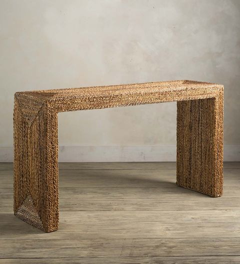 Handcrafted Textured Seagrass Gives This Slender Woven Abaca Seagrass ... with Coastal Casual Square Wrapped Rope Accent Table Cube Seagrass Block Natural