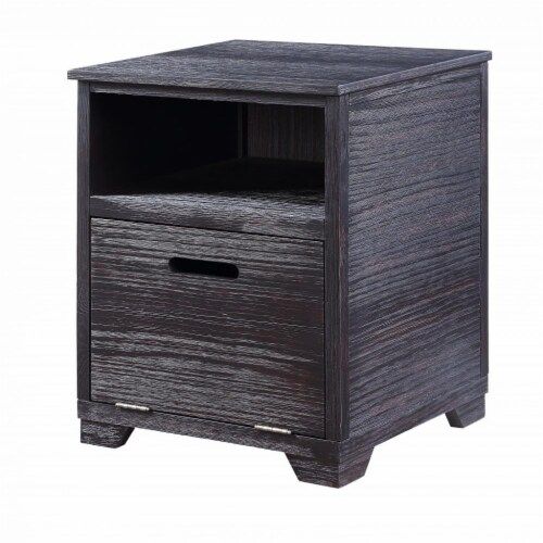 Hivvago 24 Inch Black Manufactured Wood And Solid Wood Rectangular End ... regarding 24&quot; Chrome Manufactured Wood And Iron Rectangular End Table