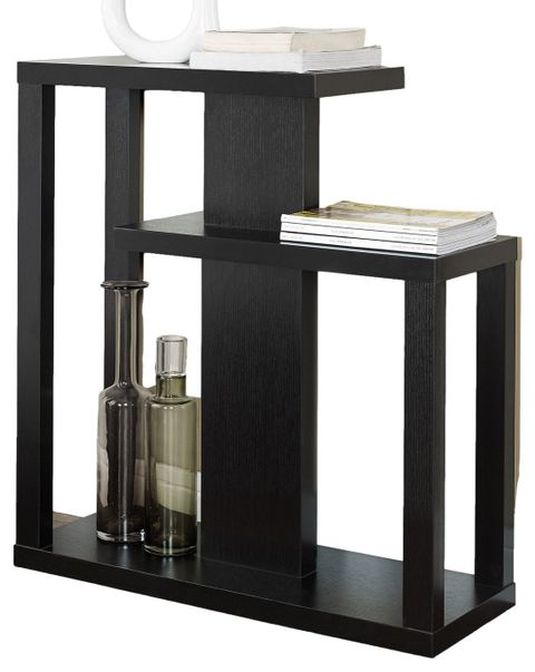 Homeroots 11.75" X 31.5" X 34" Cappuccino Finish Hall Console Accent ... regarding Homeroots 11.75" X 23.75" X 23.75" White Hollow Core Particle Board Accent Table