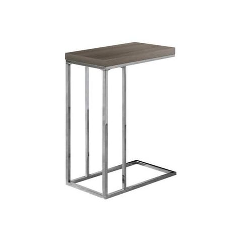 Homeroots Jasmine 25.25 In. Dark Taupe Particle Board And Chrome Metal ... with Understanding the Durability and Design of HomeRoots Accent Tables