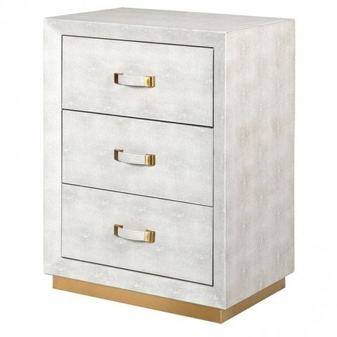Ivory Faux Shagreen Lamp Table | Cp Lighting And Interiors inside Brass hardware details that elevate simple side table designs to statement pieces