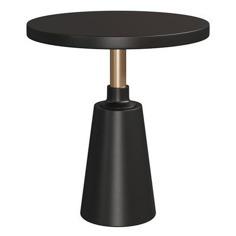 Jett Round Black Beech Side Table with The role of black nickel accents in modern interior design
