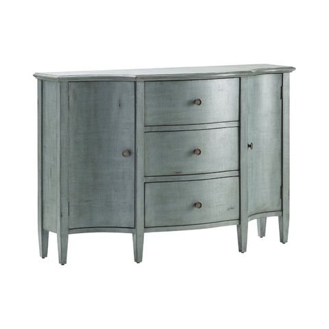 Lark Manorâ„¢ 3-Drawer, 2-Door Distressed Blue Wood Credenza_Sideboard ... regarding The Versatile Role of Distressed Tan Blue 2 Doors Credenza Sideboard Console Table Cabinet in Interior Design