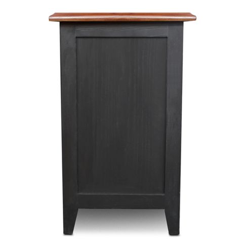 Leick Furniture Favorite Finds Shaker Storage Wood End Table In Slate ... for Leick Furniture Chairside Wood End Table In Slate Black Finish
