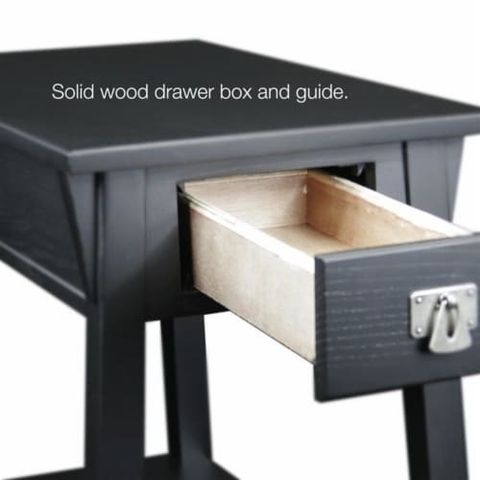 Leick Furniture Mission Wood Chairside End Table In Slate Black, 1 ... regarding Exploring the timeless appeal of wood end tables in slate black finish