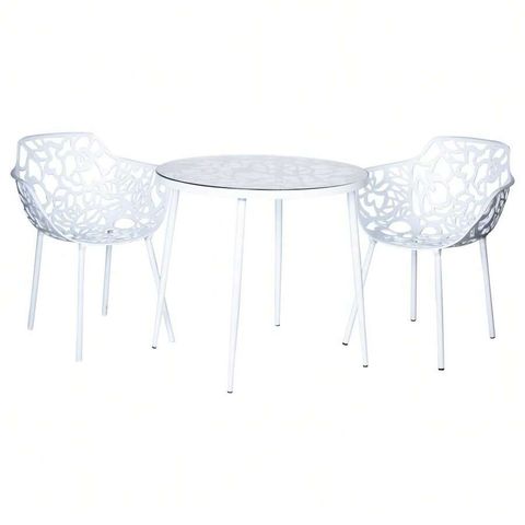 Leisuremod Devon Tree Design Glass Top Aluminum Base Indoor Outdoor ... for Leisuremod Devon Tree Design Glass Top Aluminum Base Indoor Outdoor End Table