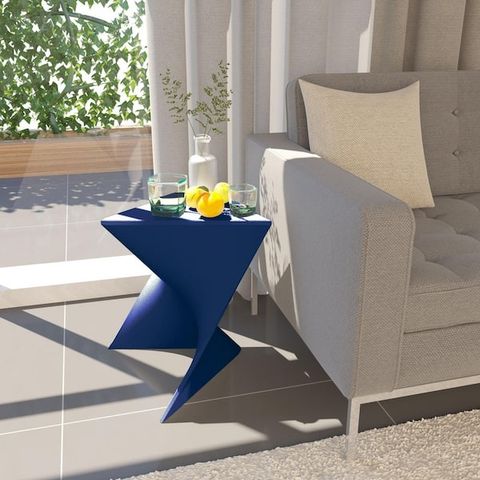 Leisuremod Randolph 15.75 In. Modern Triangle Accent End Table ... in Leisuremod Randolph Modern Triangle Accent Side End Table, Yellow, Set Of 2