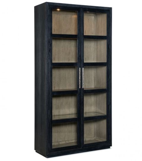 Linville Falls Shou Sugi Ban Curio Cabinet | Hooker Furniture | Chanintr regarding Linville Falls Shou Sugi Ban Curio Cabinet