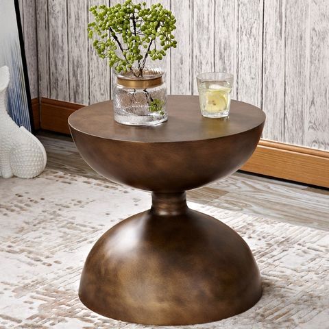 Luxury Modern Creative Round Drum Side Table Hourglass Accent Table In ... with Hourglass Fiberglass Design Trends in Small Spaces