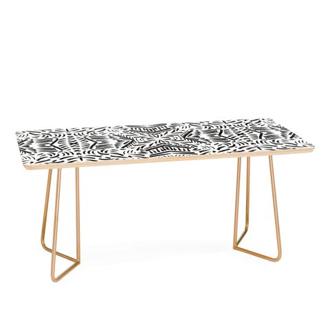 Marta Barragan Camarasa Bohemian Strokes Mosaic Coffee Table - Black ... intended for Deny Designs Marta Barragan Camarasa Pattern Floral Exotic Round Side Table
