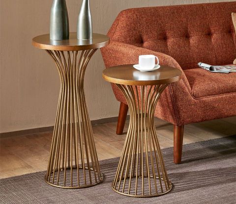 Mercer Bronze Metal Round Pedestal Accent Table | Round Wood Coffee ... intended for Classic Minimalist Bronze Metal Round Table