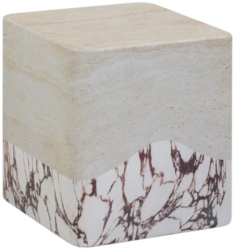 Mixie Taupe Tile Indoor / Outdoor Coffee Table By Tov Furniture ... with Brut Travertine & Breccia Concrete Indoor/Outdoor Side Table