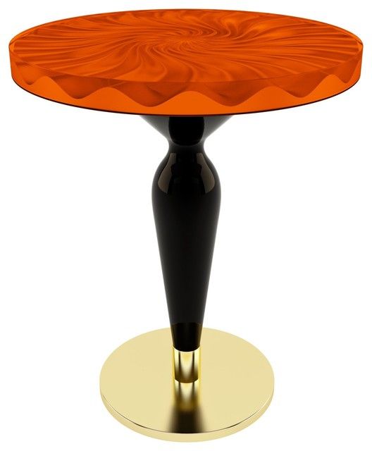 Mastering the Art of Orange Epoxy Resin Wood Tables with Spiral Wavy Design