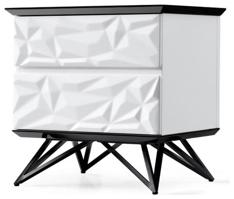 Modern Vortice Side Table Black And White Lacquer Matte Black Metal ... throughout The Art of Choosing the Right Side Table for Your Modern Home Setup