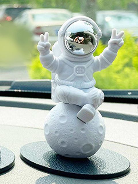 Modern White Astronaut Side Table Floor Figurine End Table Storage ... intended for How White Astronaut Figurines Transform Small Space Storage Solutions