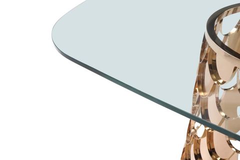 Modrest Javier Modern Glass & Rosegold Dining Table At Futonland with regard to Why This End Table Took Me 3 Attempts to Get Right (The Modrest Reklaw Lesson)