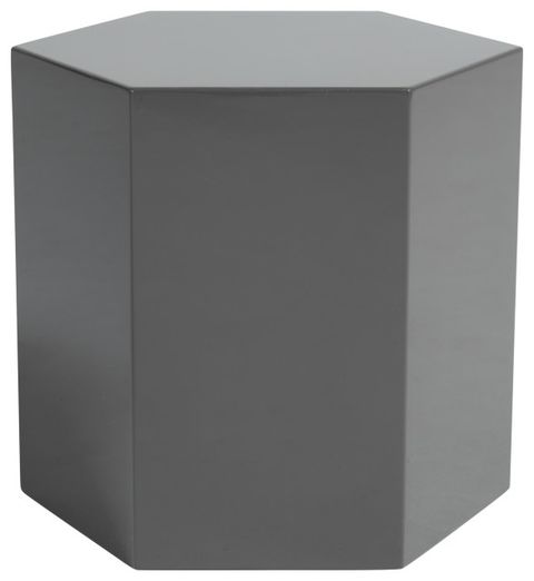Modrest Newmont Modern Medium Light Grey High Gloss End Table ... regarding Modrest Newmont Modern Medium Light Grey High Gloss End Table