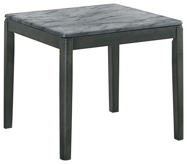 Mozzi Square End Table Faux Grey Marble And Black - Transitional - Side ... with regard to South Shore City Life Faux Concrete Square End Table In Gray And Black