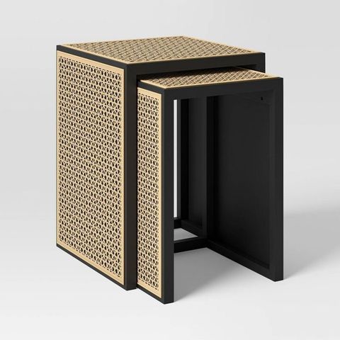 Nesting Accent Table Black/Natural (Fa) - Threshold | Ebay | Nesting ... within Why These Tables Are Becoming a Staple in Contemporary Interiors