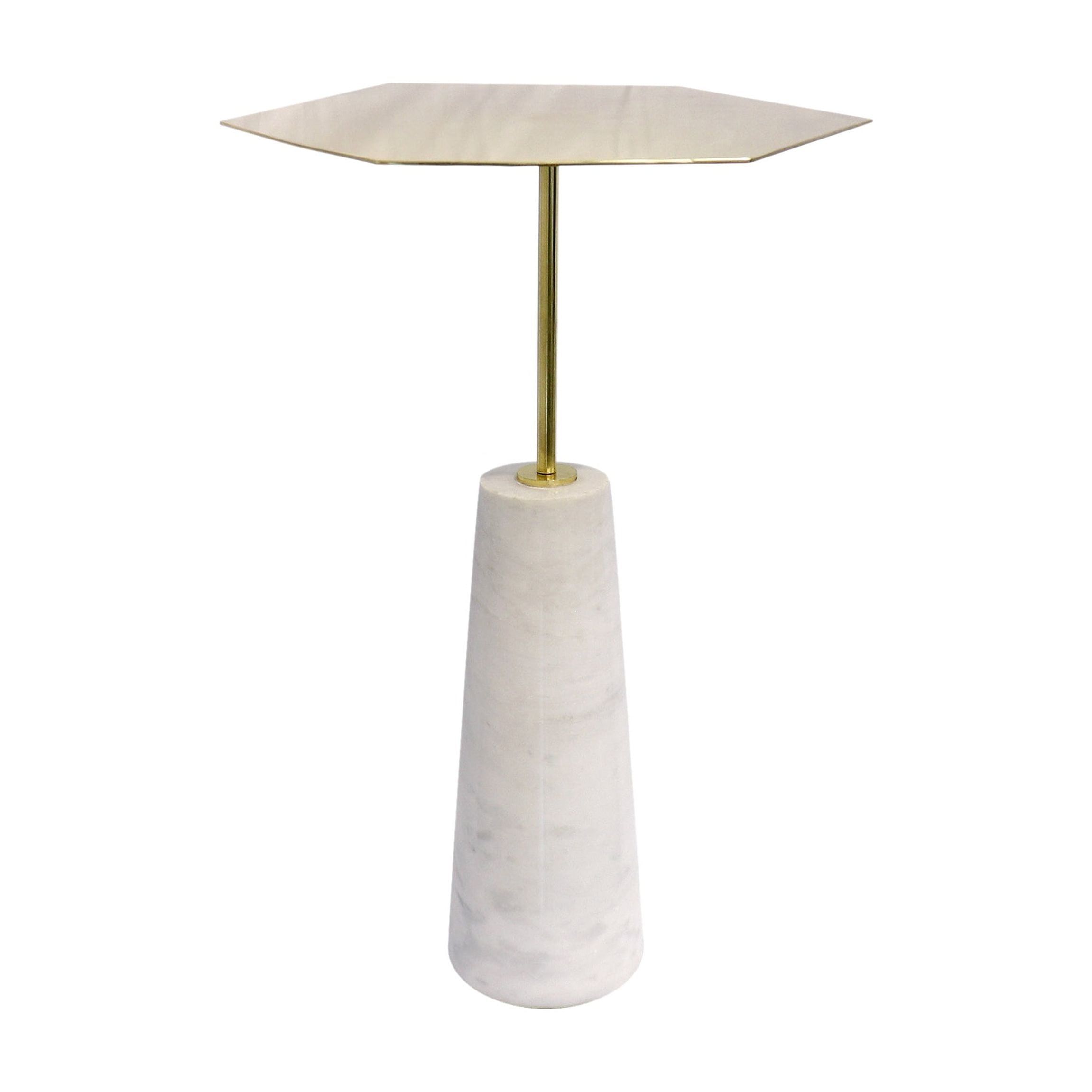 Pasargad Home Amara Side Table, Marble Base With Shiny Gold Stainless ... regarding Maintaining the Elegance of Pasargad Home Perama Marble and Stainless Steel Side Tables Over Time