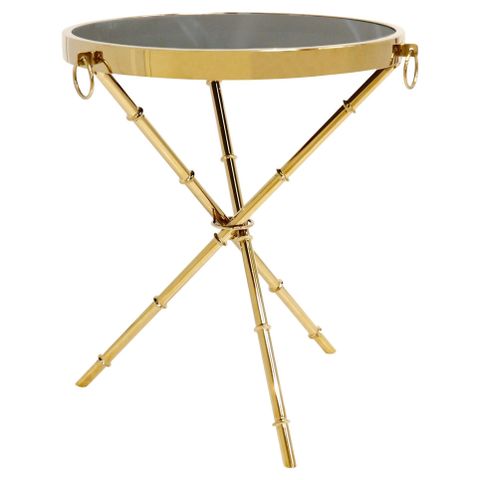 Pasargad Home Vicenza Collection Steel And Glass Side Table, Gold At ... pertaining to Pasargad Home Perama Marble And Stainless Steel Side Table