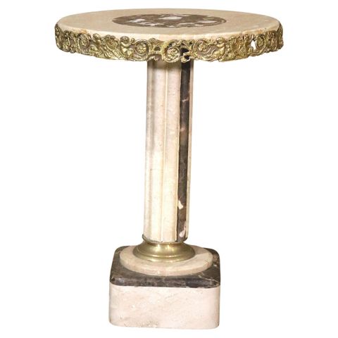 Pedestal Black Marble Table For Sale At 1Stdibs | Black Marble Pedestal ... with regard to Consigned Vintage Star Shape Marble Wood Mix Pedestal Table