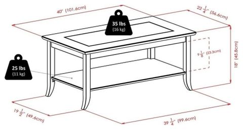 Pemberly Row Rectangular Transitional Solid Wood Coffee Table In Dark ... within Pemberly Row Transitional Solid Wood End Table In Rich Espresso