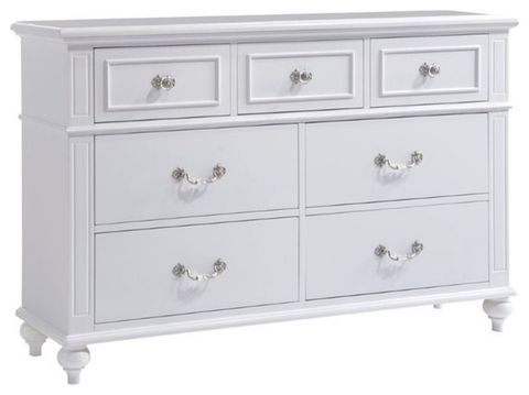 Picket House Furnishings Annie 7 Drawer Dresser In White - Traditional ... regarding Picket House Furnishings Trent 7-Drawer Dresser W/ Mirror Set In White