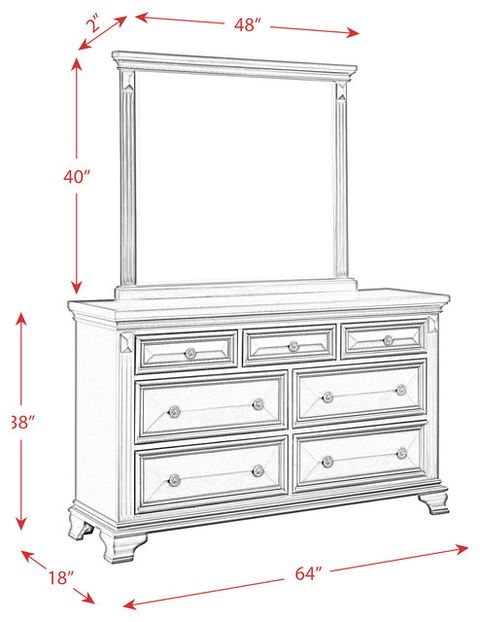 Picket House Furnishings Trent 7-Drawer Dresser W/ Mirror Set In ... regarding The art of balancing functionality and aesthetics with picket house furniture