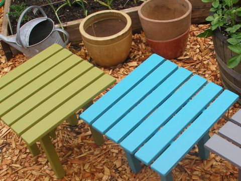 Pinewood Side Table / End Table 10 Colors Available 18X18X16 Colorful ... intended for How pine wood maintains its charm across indoor and outdoor environments