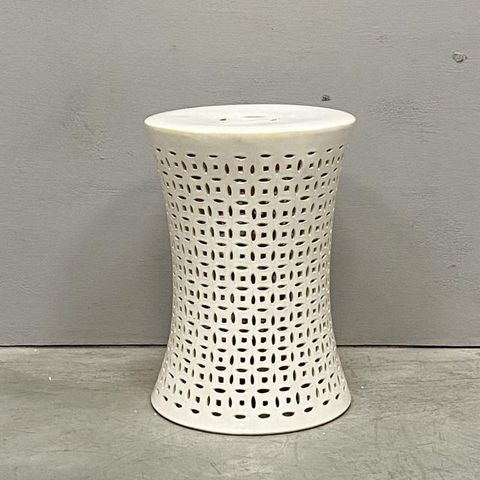 Porcelain Stools - White Pattern Cutout - The Silk Road Collection in Understanding the Artistry Behind Chinese White Coin Pattern Ceramic Garden Stools