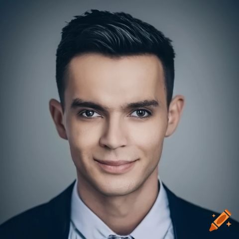 Portrait Of A Caucasian Man With Dark Gray Hair And Reddish Brown Eyes ... throughout How to choose the right wooden stand base for your decorative needs