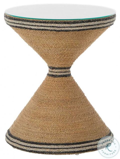 Redfield Natural Black And White Seagrass Side Table From Seagrass ... with regard to How Seagrass Elements Transform Interior Spaces