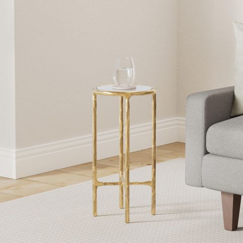 Safavieh Couture Home Collection Jessa Brass Metal/Tempered Glass Top ... intended for The Craftsmanship Behind Safavieh Couture Jessa Square End Table Brass Finish