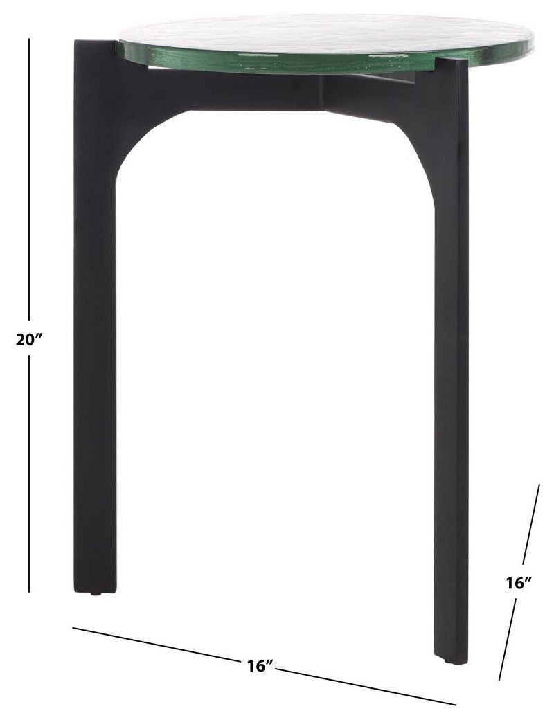Safavieh Couture Seymour Cast Glass Accent Table - Transitional - Side ... pertaining to Safavieh Couture Audriella Round Wood Accent Table, Black