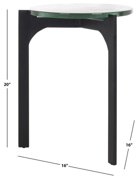 Safavieh Couture Seymour Cast Glass Accent Table - Transitional - Side ... pertaining to Safavieh Couture Audriella Round Wood Accent Table, Black